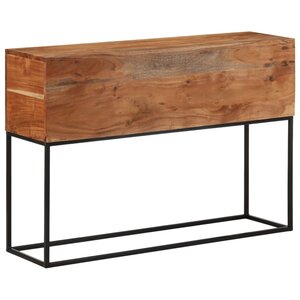 vidaXL Table console 110x30x75 cm bois massif d'acacia et fer