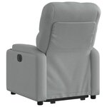 vidaXL Fauteuil inclinable électrique gris clair tissu