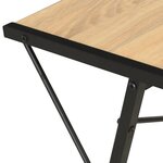 Bureau table poste de travail meuble d'ordinateur informatique étude avec étagère et chêne 116 x 50 x 93 cm noir 02_0023480