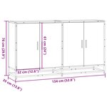 vidaXL Buffet noir 134x35x76 cm bois d’ingénierie