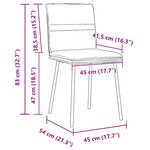 vidaXL Chaises à manger lot de 4 marron velours
