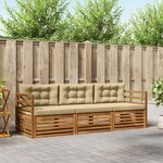 vidaXL Ensemble de canapés d'extérieur 3 pc Naturel et Beige