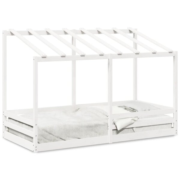 vidaXL Lit pour enfants sans matelas blanc 100x200 cm bois pin massif