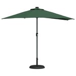 vidaXL Parasol de jardin Vert 294 x 150 x 224 cm Polyester et Acier