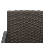 vidaXL Chaises à manger de jardin lot de 2 marron rotin PP