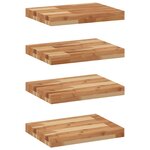 vidaXL Étagères flottantes 4 Pièces 60x30x4 cm acacia massif à l'huile