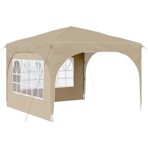 vidaXL Tente de fête pop-up 290 x 290 x 245 cm Crème
