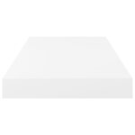 vidaXL Étagère murale flottante 4 Pièces Blanc brillant 50x23x3 8 cm MDF