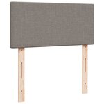 vidaXL Sommier à lattes de lit avec matelas Taupe 80x200 cm Tissu