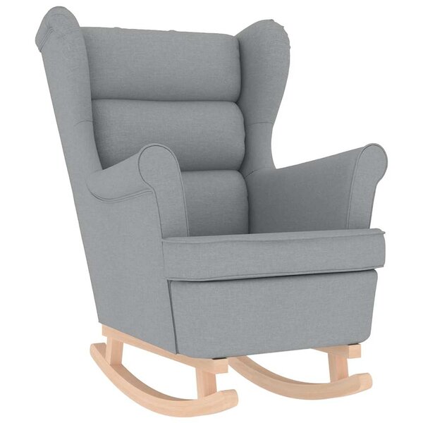 vidaXL Chaise à bascule gris clair 74x90x102 cm tissu