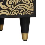 vidaXL Table basse Noir 80 x 50 x 40 cm Bois de mangue massif