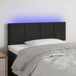 vidaXL Tête de lit à LED Noir 100x5x78/88 cm Velours