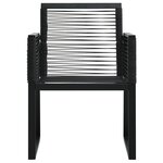 Salon de jardin meuble d'extérieur ensemble de mobilier 5 pièces rotin pvc noir 02_0016617