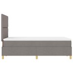 vidaXL Lit à ressorts avec matelas Taupe 120 x 200 cm tissu