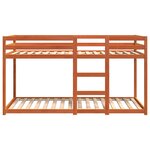 vidaXL Lit superposé sans matelas cire marron 80x200 cm pin massif