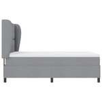 vidaXL Lit à ressorts avec matelas Gris clair 160 x 200 cm tissu