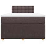 vidaXL Sommier à lattes de lit et matelas marron foncé 120x190cm tissu