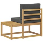 vidaXL Canapé d'extérieur en bout avec coussin Blanc 91 x 63 x 73 cm