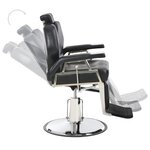 vidaXL Chaise de barbier Noir 72x68x98 cm Similicuir