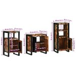 vidaXL Ensemble de mobilier de salle de bain avec étagère 3 Pièces