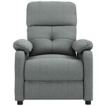 vidaXL Fauteuil inclinable Gris foncé Tissu