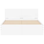 vidaXL Cadre de lit avec tête de lit blanc 120x190 cm