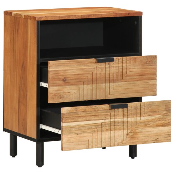 Table de chevet vidaXL 50x33x62 cm en Bois d'Acacia Massif