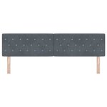 vidaXL Tête de lit LED  boutons en cristal  gris foncé  90 cm  en velours.