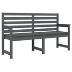 vidaXL Banc de jardin gris 159 5x48x91 5 cm bois massif de pin