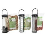 Esschert Design Ensemble complet de mangeoires à oiseaux S 3 Pièces