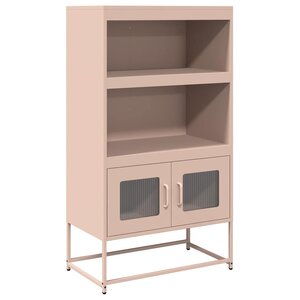 vidaXL Buffet haut rose 68x39x123 cm acier