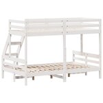 vidaXL Lit superposé sans matelas 80x200/120x200 cm blanc bois massif