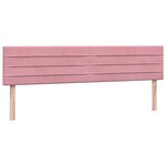 vidaXL Sommier à lattes de lit avec matelas rose 180x210 cm velours