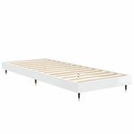vidaXL Cadre de lit sans matelas blanc brillant 75x190 cm