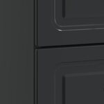 vidaXL Cabinet de chevet avec tiroir 2 Pièces Noir 43 x 34 5 x 44 5 cm