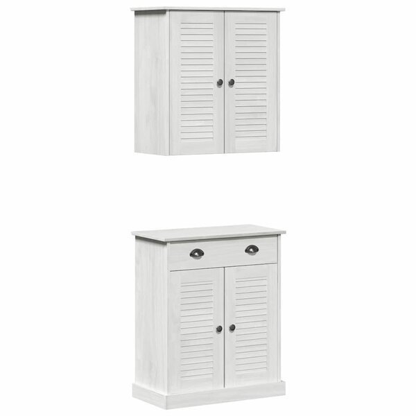 vidaXL Ensemble de mobilier de salle de bain VIGO 2 Pièces Marron