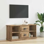 vidaXL Meuble TV Chêne artisanal 99 5 x 35 5 x 48 cm Bois d'ingénierie
