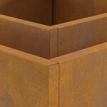 Foyer carré vidaXL 60x60x30 cm en acier résistant aux intempéries