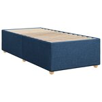 vidaXL Sommier à lattes de lit avec matelas Bleu 100x200 cm Tissu