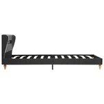 vidaXL Lit avec LED et matelas Gris foncé Jute 90 x 200 cm