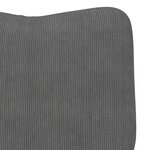 Fauteuil relaxant vidaXL en velours côtelé gris foncé