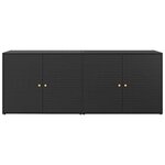 vidaXL Armoire de rangement jardin Noir 198x55 5x80 cm Résine tressée
