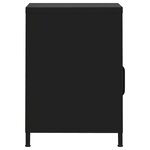 vidaXL Table de chevet Noir 35x35x51 cm Acier