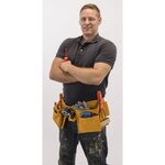 Draper Tools Ceinture porte-outils en cuir double Abricot 50 mm