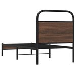 vidaXL Cadre de lit sans matelas 75x190cm chêne marron bois ingénierie