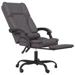 Fauteuil de massage inclinable de bureau informatique étude similicuir gris 02_0025406