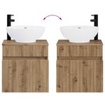 vidaXL Meuble de lavabo mural Chêne artisanal 49 x 44 5 x 66 5 cm