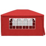 vidaXL Tente de fête 400 x 300 x 255 cm Rouge PE et acier