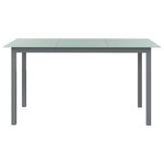 vidaXL Ensemble à manger de jardin 7 Pièces aluminium argenté et noir