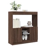vidaXL Buffet haut chêne marron 92x33x100 cm bois d'ingénierie
